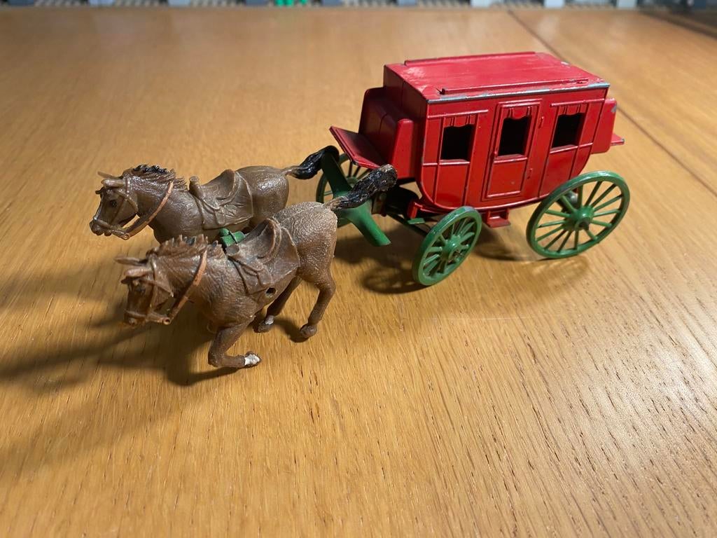 Crescent Postkoets en 2 paarden, Verzamelen, Ophalen of Verzenden, Gebruikt