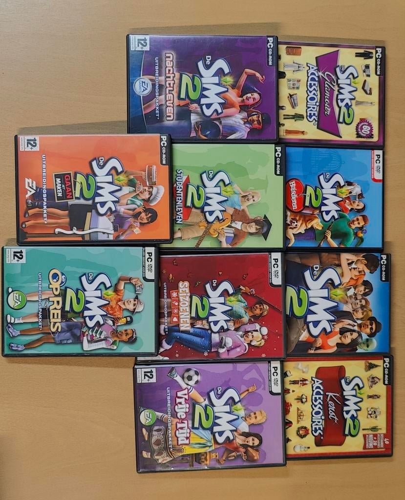 De Sims 2 + Uitbreidingen en Accessoires, 1 speler, Eén computer, Ophalen of Verzenden, Zo goed als nieuw