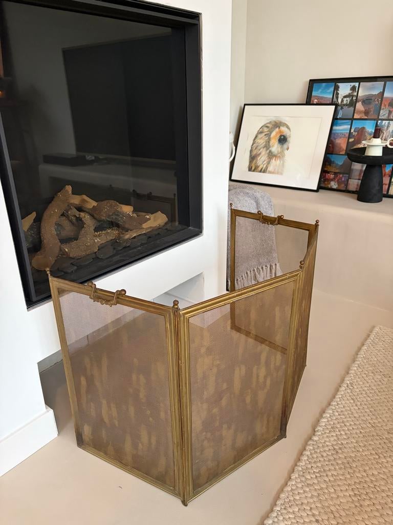 Vintage Haardscherm, Huis en Inrichting, Kachels, Ophalen, Gebruikt, Overige soorten, Vrijstaand