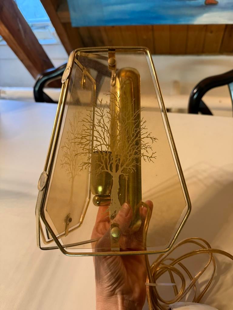 Vintage Hollywood Regency lamp Glashutte Limburg ? Igst, Huis en Inrichting, Lampen | Wandlampen, Ophalen of Verzenden, Gebruikt