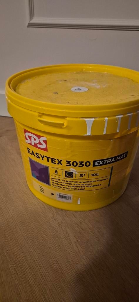 Muurverf SPS easytex 3030 extra mat wit, Doe-het-zelf en Verbouw, Verf, Beits en Lak, Ophalen, Wit