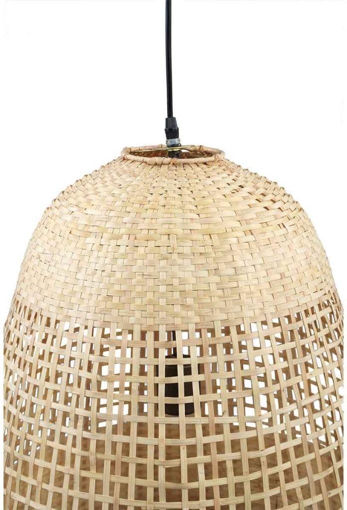 PTMD Sadie Ronde Hanglamp - H x Ø50 cm - Bamboe. NIEUW, Overige materialen, 50 tot 75 cm, Nieuw, Ophalen of Verzenden