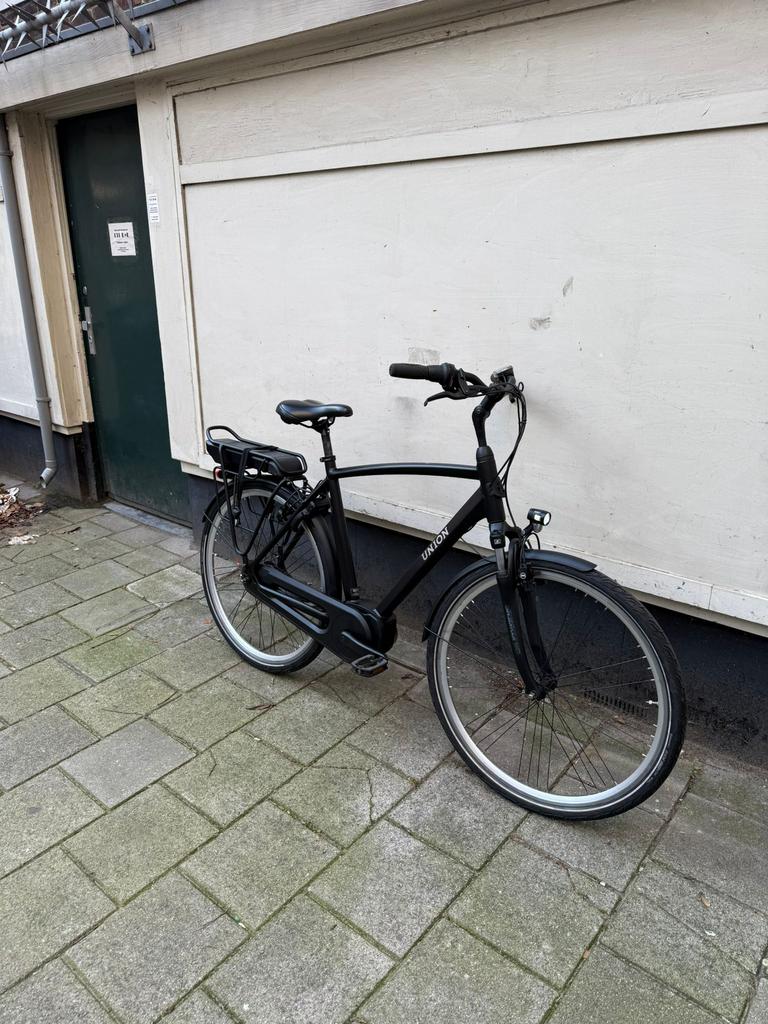 Union elektrische heren fiets bosch middenmoter, Ophalen, Zo goed als nieuw, Overige merken, Versnellingen