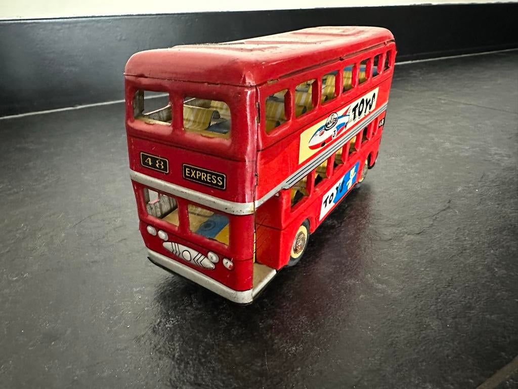 Oude blikken speelgoed bus, Antiek en Kunst, Antiek | Speelgoed, Ophalen of Verzenden