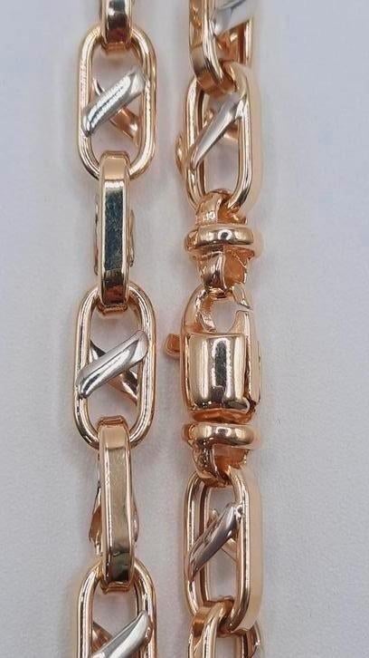 gouden fantasie ketting 14kt, Sieraden, Tassen en Uiterlijk, Kettingen, Www.bredajuwelier.nl, Nieuw, Ophalen of Verzenden, Www.bredajuwelier.nl