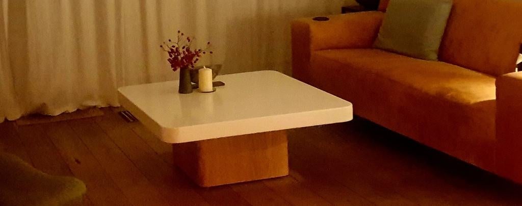 Dik en zwaar tafelblad, Huis en Inrichting, Tafels | Salontafels, Ophalen, Gebruikt, 50 tot 100 cm, Rond