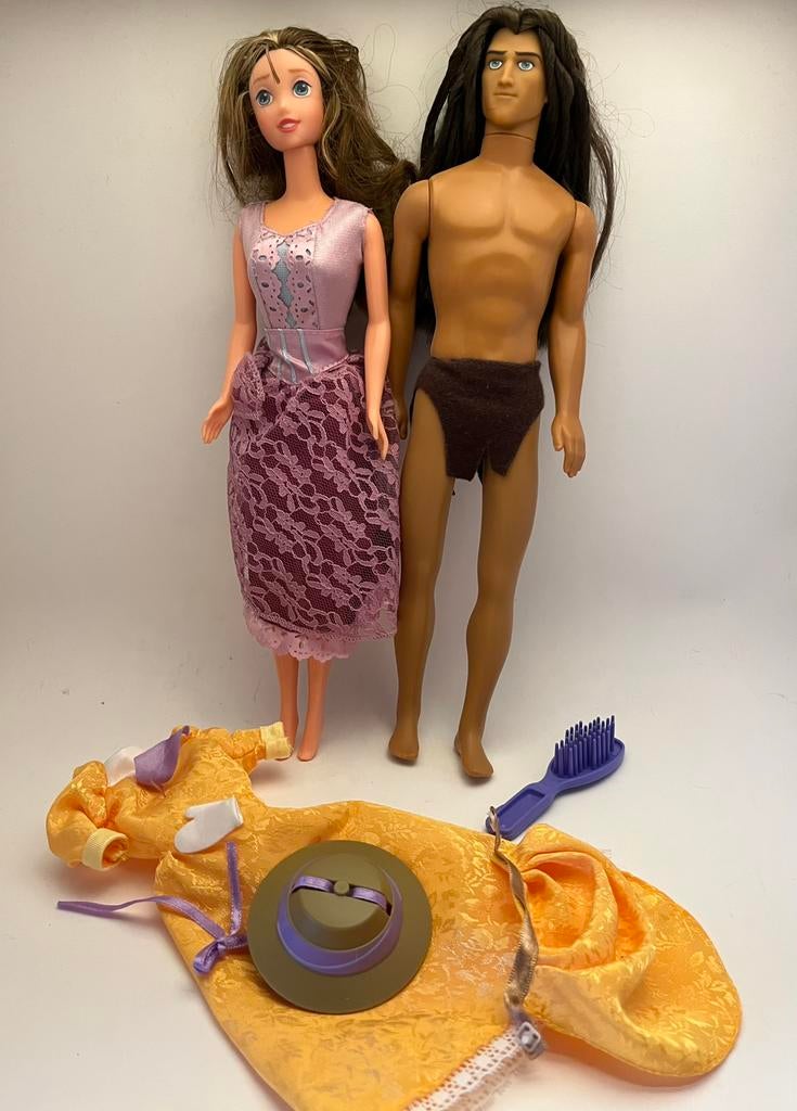 Tarzan en Jane set poppen Mattel ZGAN, Verzamelen, Ophalen of Verzenden, Zo goed als nieuw, Overige typen