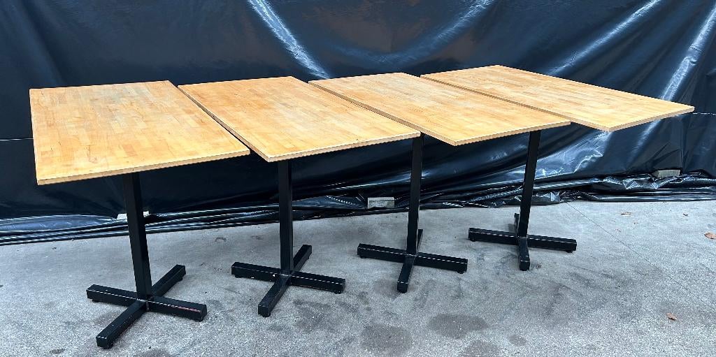 Statafels Rechthoekig En Vierkant, Ophalen, 90 cm of meer, Hout, Gebruikt