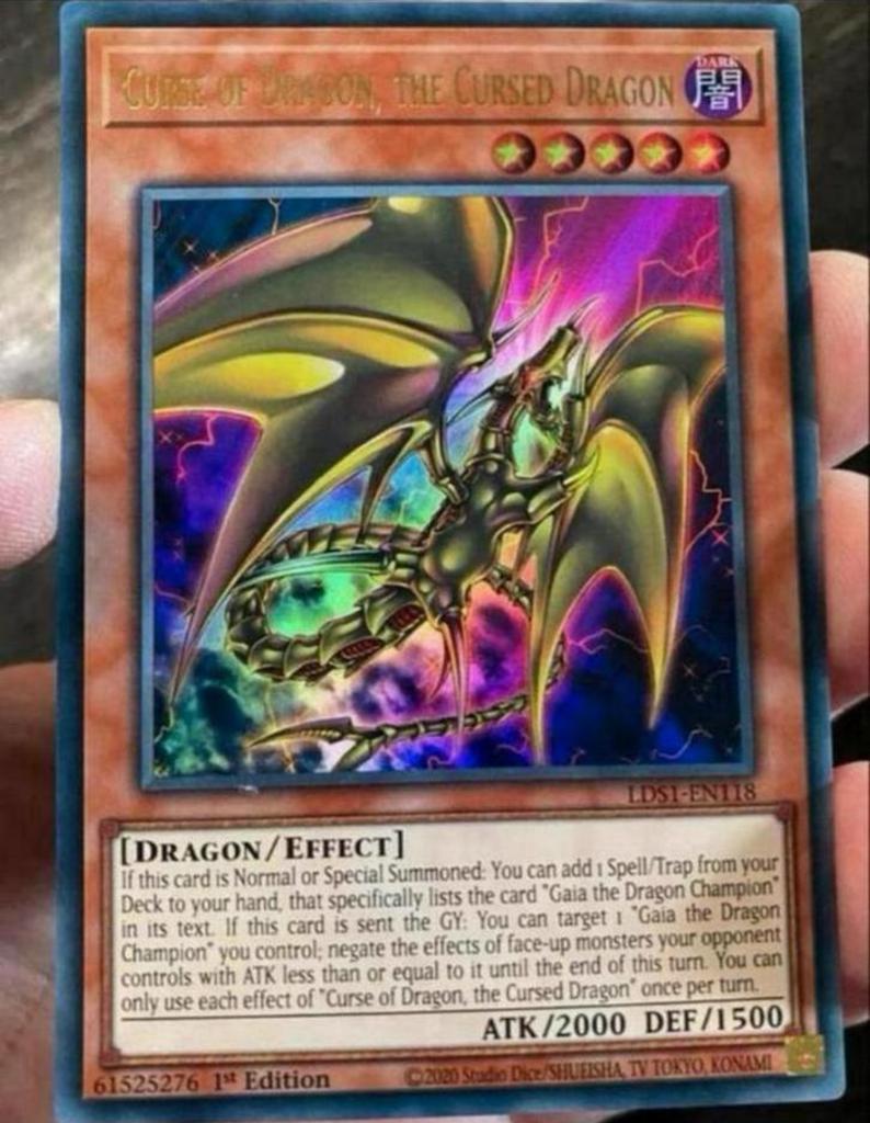 Yu-Gi-Oh! Curse of Dragon, the Cursed Dragon LDS1 1st !, Hobby en Vrije tijd, Verzamelkaartspellen | Yu-gi-Oh!, Verzenden, Zo goed als nieuw
