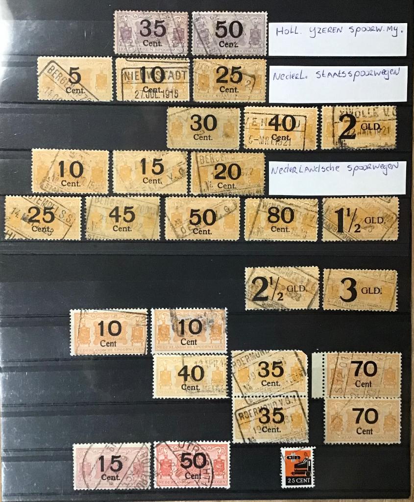 Oude Spoorwegzegels , mooie selectie, Postzegels en Munten, Postzegels | Nederland, Ophalen of Verzenden, T/m 1940, Gestempeld