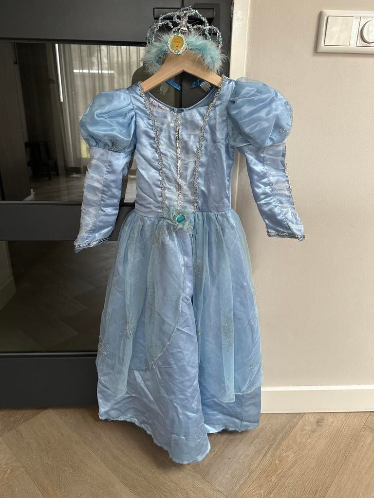 Luxe Disney Cinderella Jurk - Winter Editie - Maat 6, Ophalen of Verzenden, Gebruikt, 110 t/m 116, Meisje
