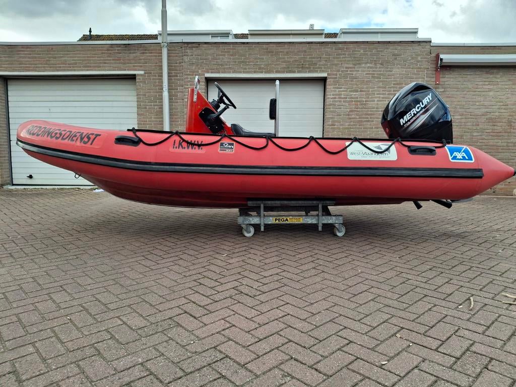 SKB RIB rubberboot met Mercury 50 pk fourstroke, Benzine, Minder dan 70 pk, Overige materialen, Ophalen