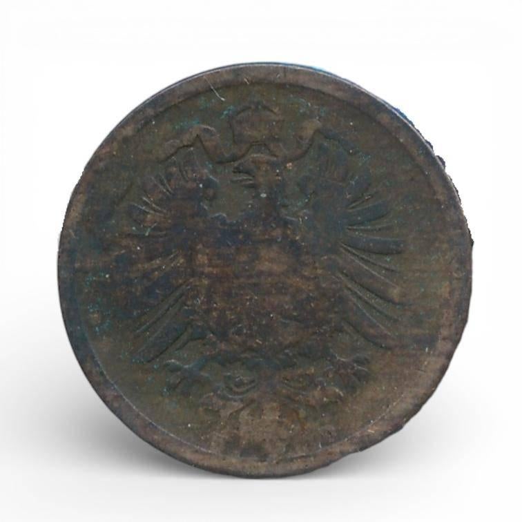 Duitse Rijk 2 Pfennig 1876-G, Ophalen of Verzenden, Duitsland, Losse munt