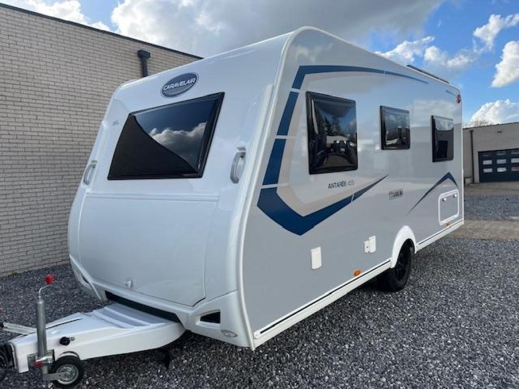Caravelair Antares Titanium 455 Incl. Voortent, Caravans en Kamperen, Overige typen, Rondzit, Schokbreker, Bedrijf