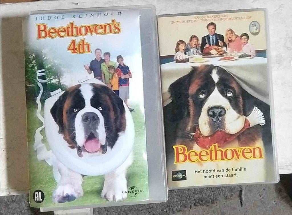 Beethoven (de hond) DVD 's + VHS - hoeft niet in 1 koop, Alle leeftijden, Ophalen of Verzenden, Zo goed als nieuw