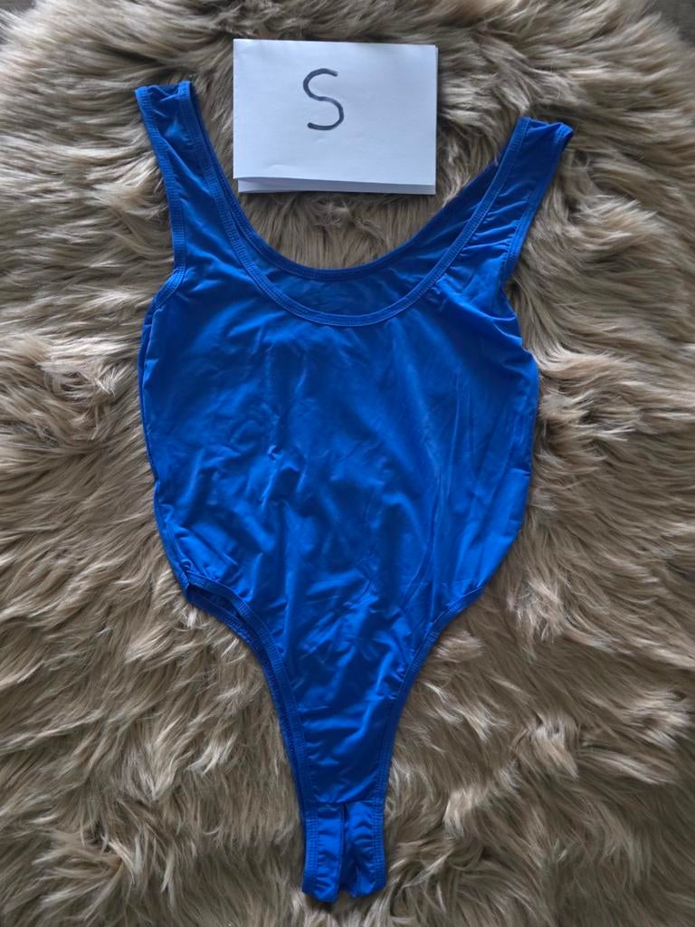Body met open kruis, maat S, Verzenden, Blauw, Body of Korset