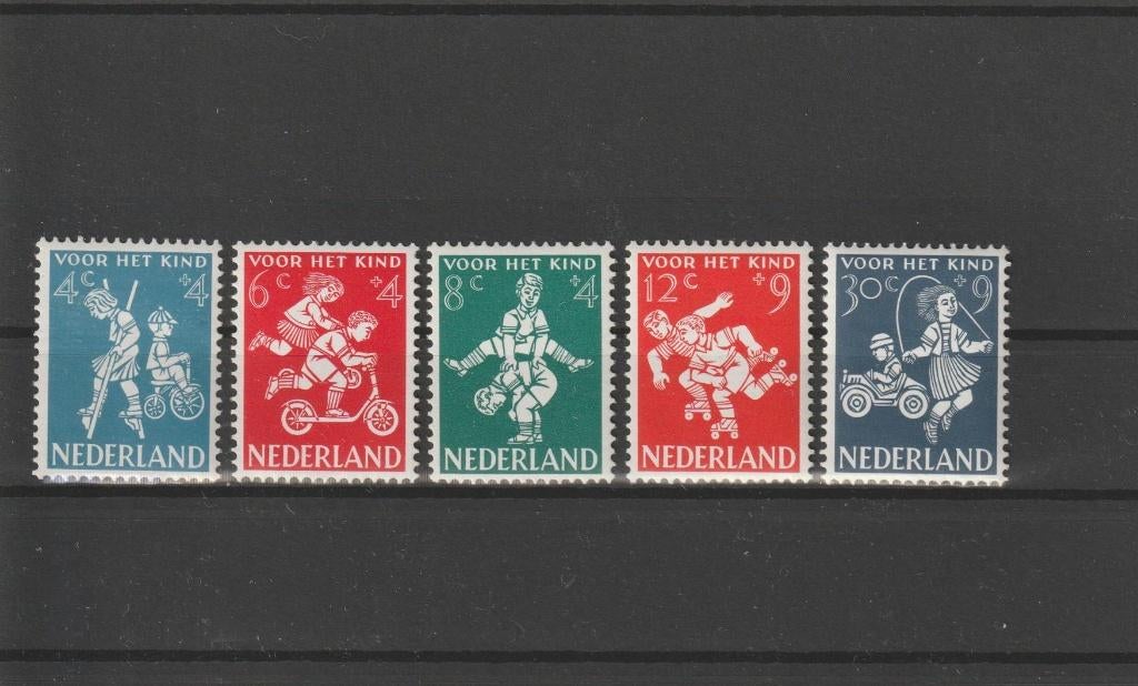 Nederland 1958, NVPH 715 t/m 719, Postfris., Verzenden, Na 1940, Postfris