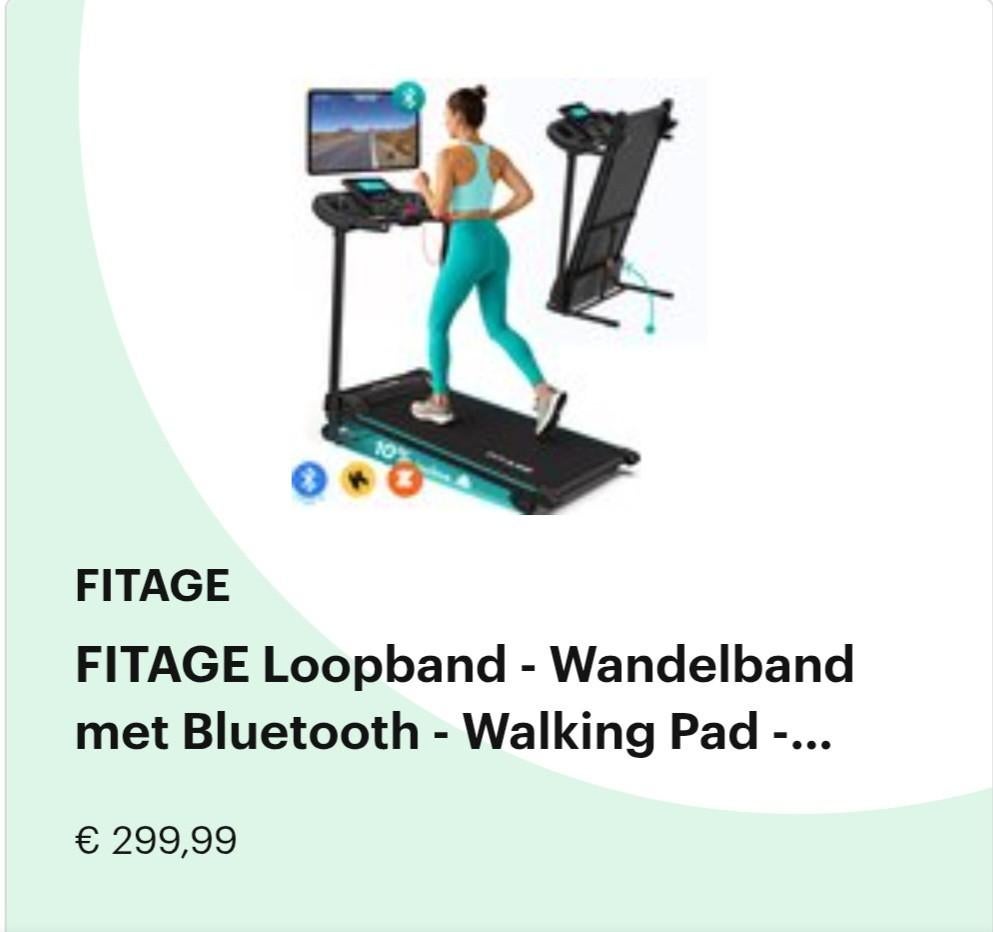 FITAGE Loopband - Wandelband, Ophalen, Nieuw, Loopband