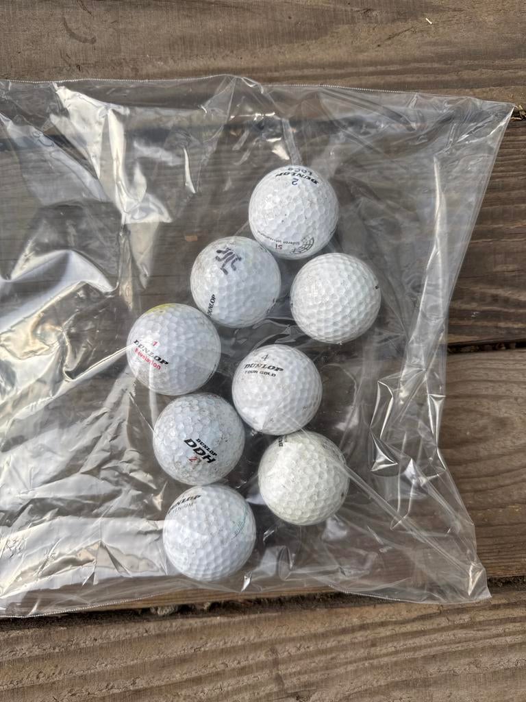 8 Dunlop golfballen - Diverse modellen, Ophalen, Gebruikt, Bal(len), Overige merken