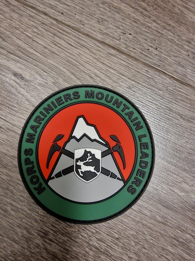 Pvc embleem Mountain Leaders Korps Mariniers/Marsof, Ophalen, Marine, Nederland, Embleem of Badge