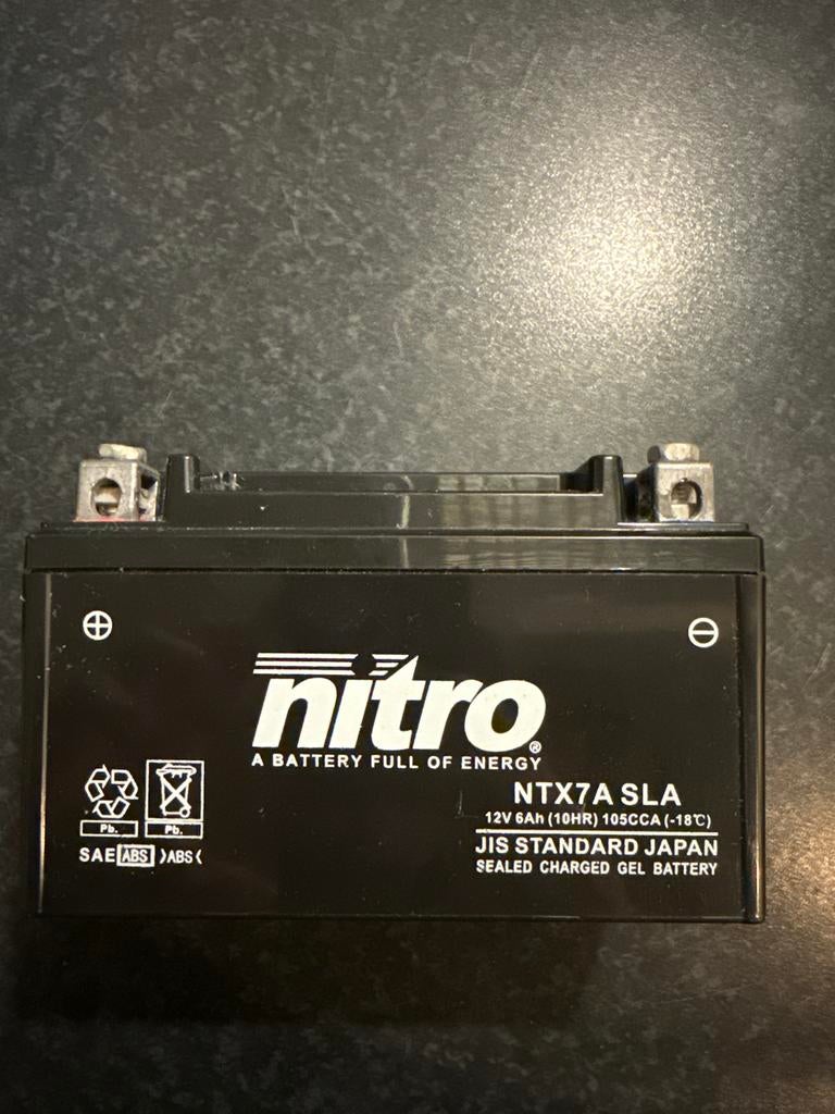Nitro NTX7A SLA 12V 6Ah Motorfietsaccu, Ophalen