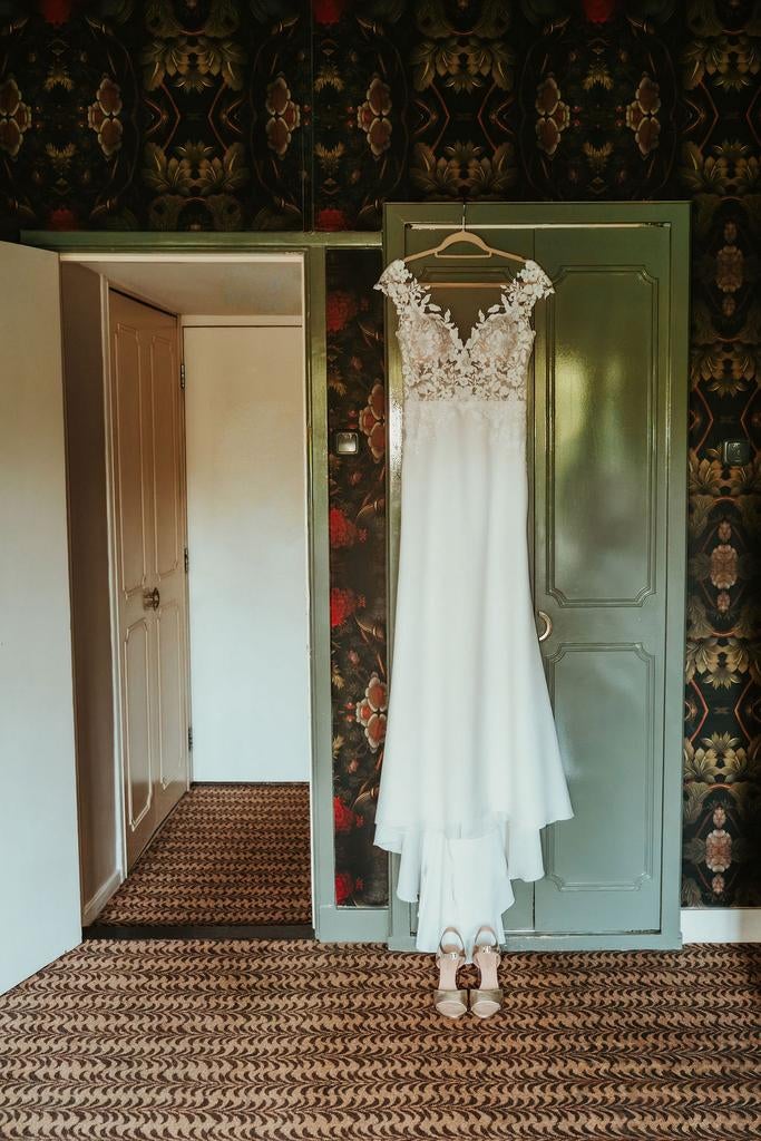 Trouwjurk maat 36, Ophalen of Verzenden, Zo goed als nieuw, Wit, Trouwjurk