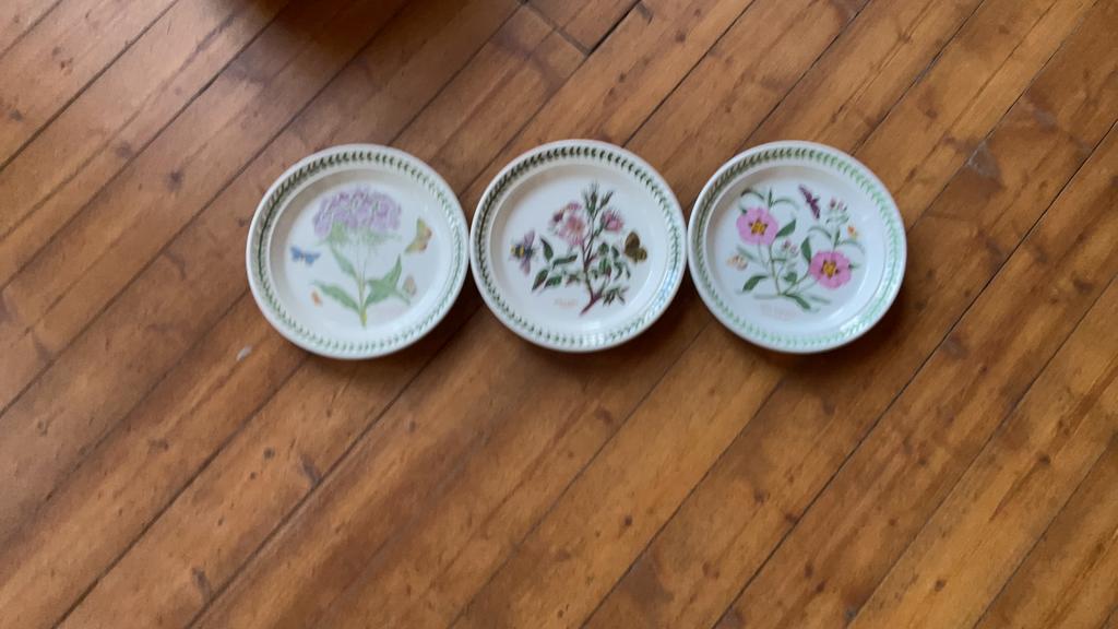 Portmeirion the botanic garden, 3 ontbijtborden., Verzenden, Zo goed als nieuw, Bord(en), Overige stijlen