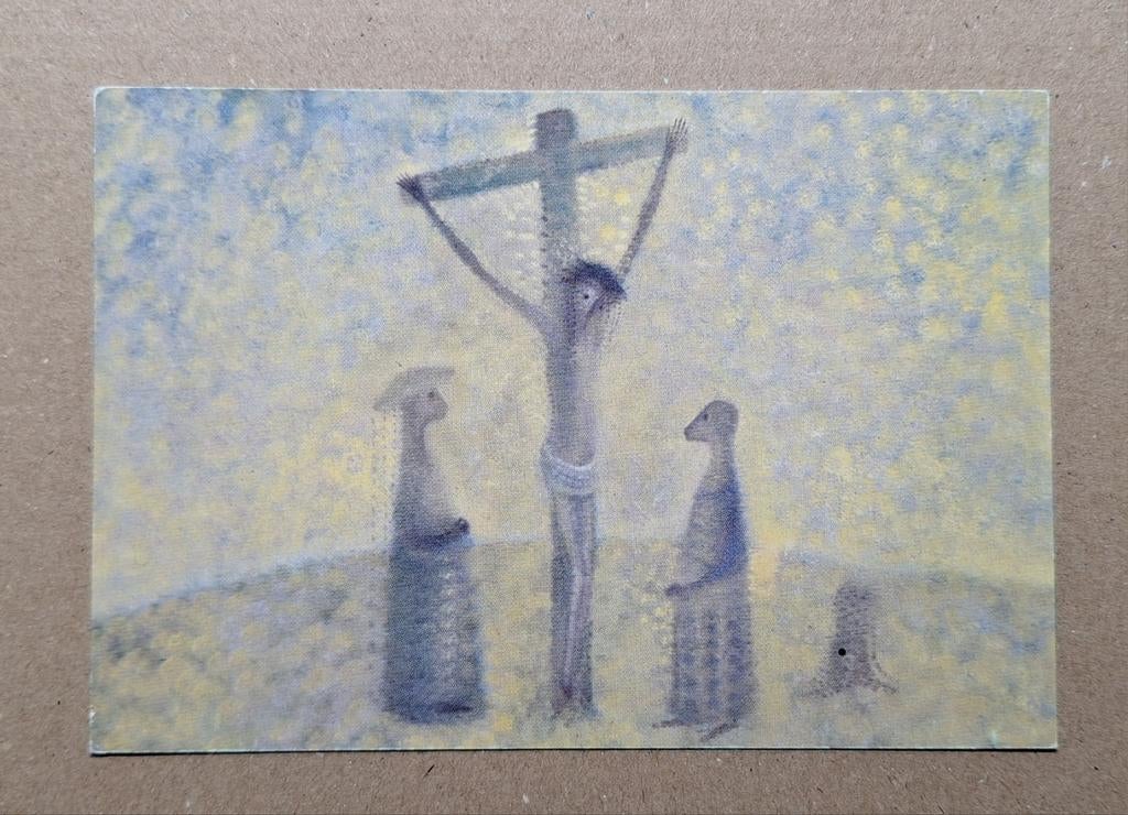 Aad de Haas - Jezus sterft aan het kruis, 1947, Ophalen of Verzenden, 1980 tot heden, Ongelopen, Overige thema's