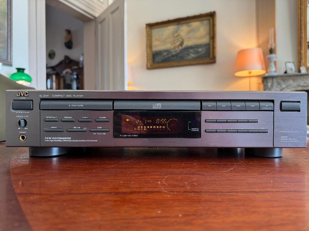JVC CD speler XL-Z441 Compact Disc Player Titanium Grey, Ophalen of Verzenden, Zo goed als nieuw, JVC