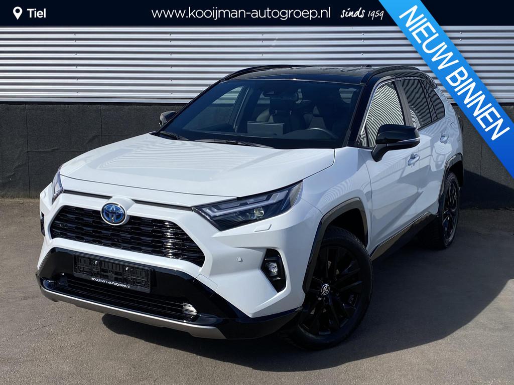 Toyota RAV4 2.5 Hybrid AWD Bi-tone edition Parelmoer, naviga, Automaat, Stof, Gebruikt, Euro 6