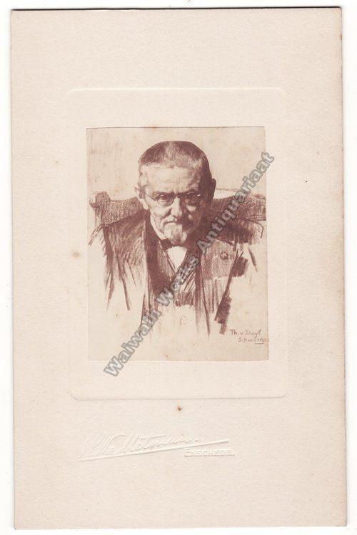 Kabinetfoto portret Engbert Jannink door Thérèse Schwartze, Gebruikt, Verzenden, Foto, Voor 1940