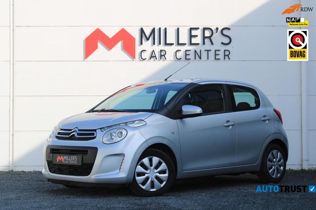 Citroen C1 1.0 VTi Shine Airco Bluetooth 5-deurs ORG NL Carp, Voorwielaandrijving, Stof, Gebruikt, Met garantie (alle)