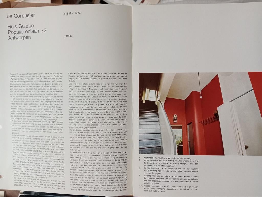 Katern jaren 70 Le Corbusier Huis Guiette Antwerpen, Boeken, Ophalen of Verzenden, Gelezen