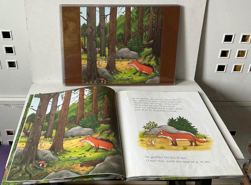 De Gruffalo in Vertelplaten voor een Kamisibah., Gelezen, 5 of 6 jaar, Fictie algemeen, Julia Donaldson, Axel Scheffler