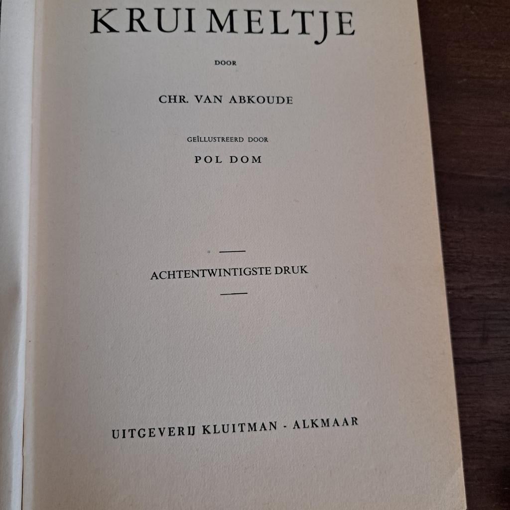 Kruimeltje - Chr. van Abkoude - 28e druk, Ophalen of Verzenden, Gelezen, Chr. van Abkoude, Fictie algemeen