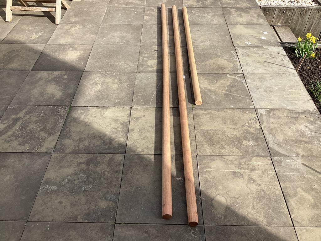 Meranti stokken, Doe-het-zelf en Verbouw, Hout en Planken, 25 tot 50 mm, Overige typen, Nieuw, Ophalen of Verzenden