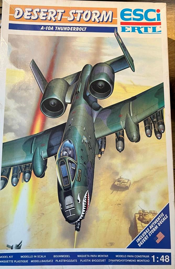 ESCI 1/48 A-10 Thunderbolt Modelbouwkit, Overige merken, Gebruikt, Ophalen of Verzenden, Groter dan 1:72
