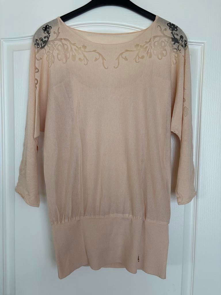 Patrizia Pepe truitje met kanten details, Ophalen of Verzenden, Zo goed als nieuw, Maat 38/40 (M), Beige