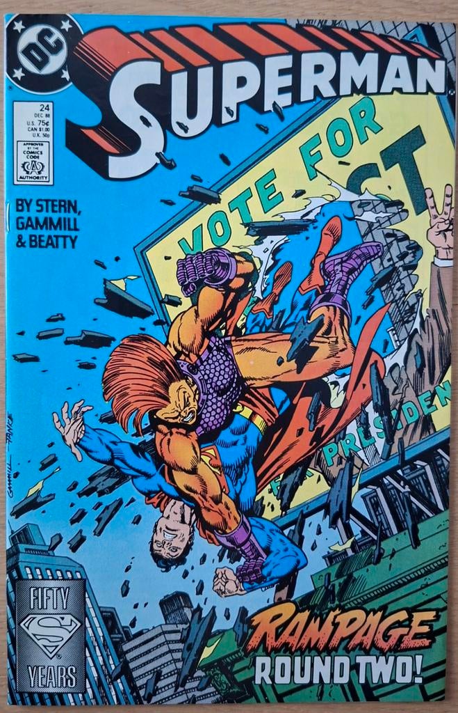 Superman #24 uit 1988, Boeken, Strips | Comics, Eén comic, Ophalen of Verzenden, Zo goed als nieuw, Amerika