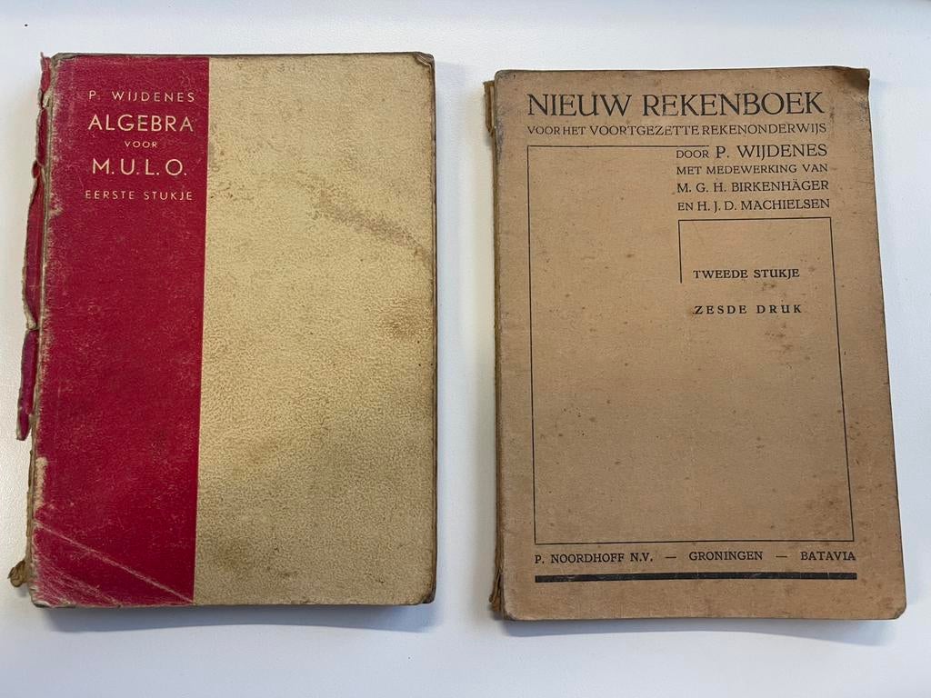 Antiek Algebra en Rekenboek | P. Wijdenes, Ophalen of Verzenden