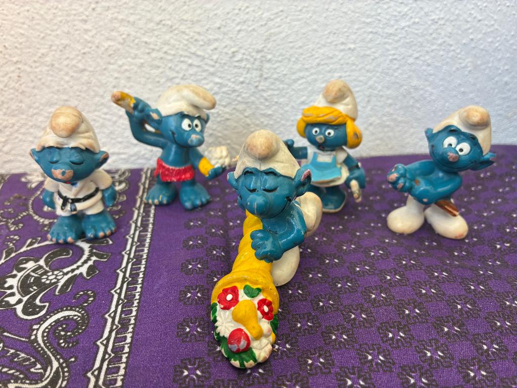 Smurfen jaren 70, Verzamelen, Smurfen, Ophalen of Verzenden, Gebruikt, Verschillende Smurfen, Poppetje, Figuurtje of Knuffel