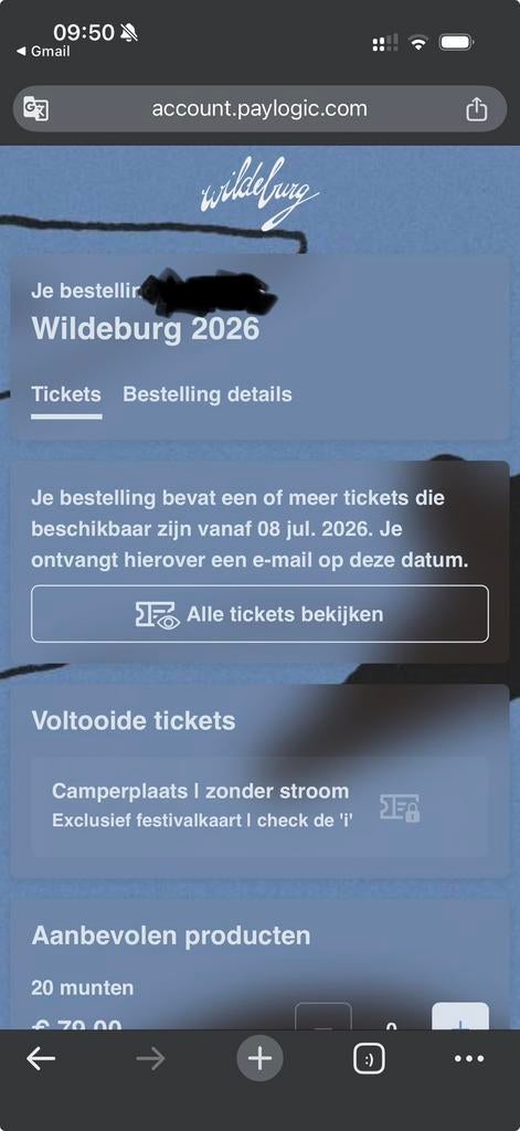1 Camper ticket Wildeburg Festival 2026, Tickets en Kaartjes, Eén persoon