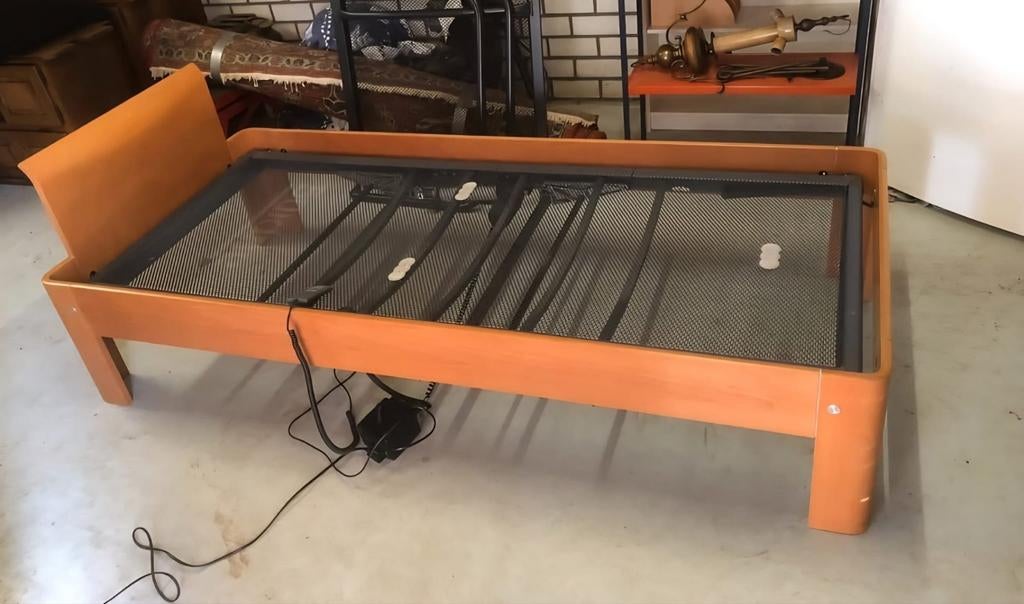 Auping Auronde 90x200x41,5cm volledig elektrisch verstelbaar, Ophalen, Verstelbaar, 90 cm, .