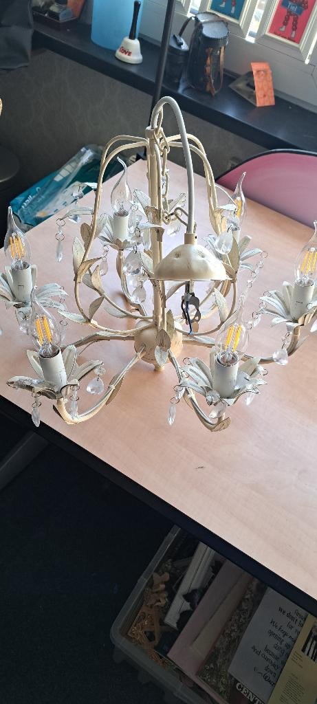 Kroonluchter, Ophalen of Verzenden, Gebruikt, Glas