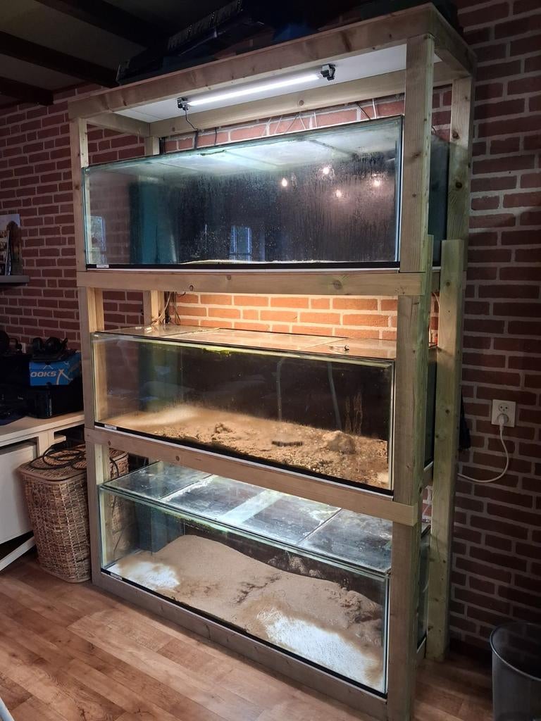 Aquariumstelling 3 bakken 150x50x50, Ophalen