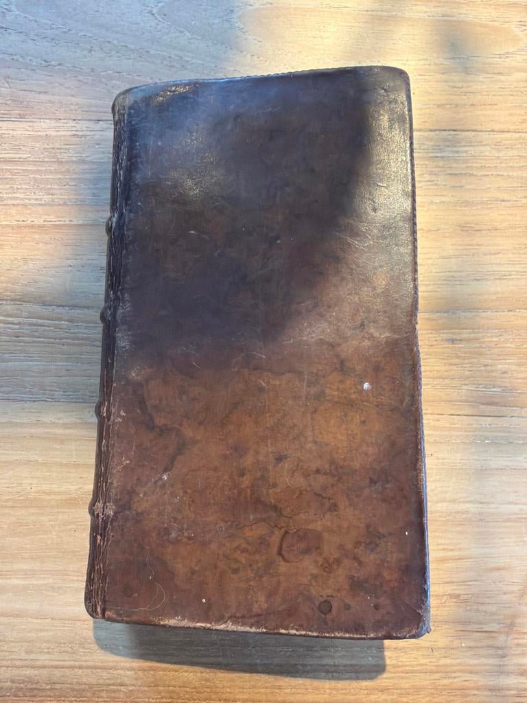 Antiek Boek met Leren Band en Goudopdruk, Ophalen of Verzenden