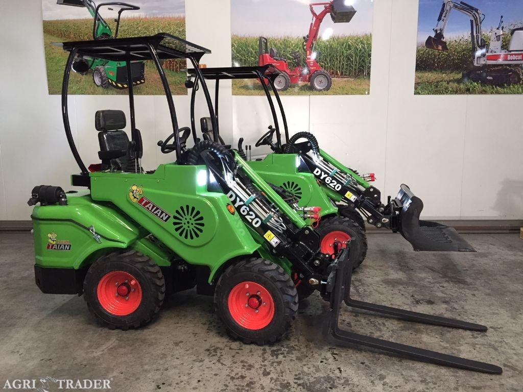 Nieuwe TAIAN DY620 Minishovel met telescoopgiek, bak en vork, Zakelijke goederen, Machines en Bouw | Kranen en Graafmachines, -