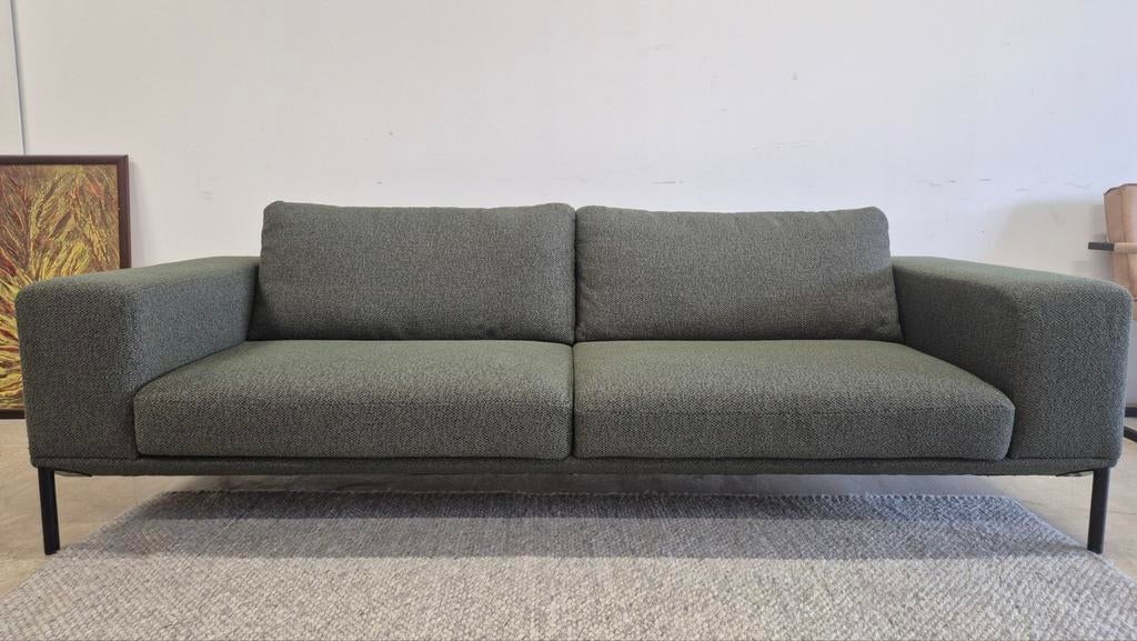 Stijlvolle mosgroene Passe partout 3,5 zits design bank