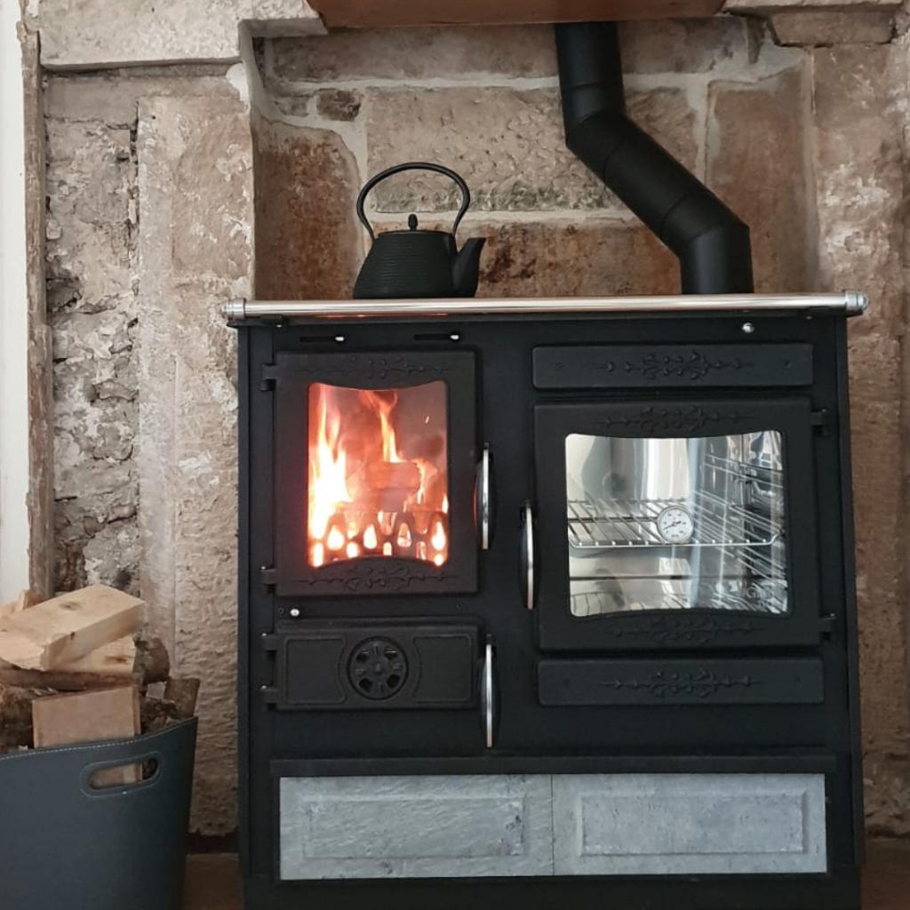 Gietijzer Houtfornuis Alhena Speksteen / Buitenkeuken, Houtskool, Info@dekachelerij.nl, Nieuw, Ophalen of Verzenden