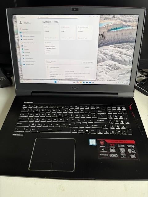 MSI GT73VR core i7 - 6820, Ophalen, Met videokaart, Qwerty, Intel® Core™ i7 